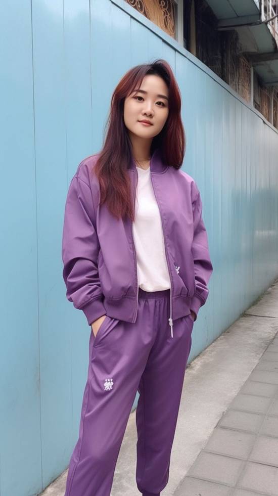 浅紫色上衣配什么颜色裤子好看，浅紫上衣配色指南：白灰蓝裤优雅显白全攻略