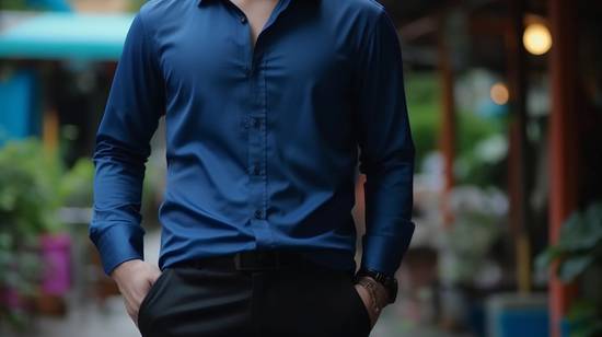 藏青色衬衫配什么颜色裤子， 藏青衬衫必搭裤色指南