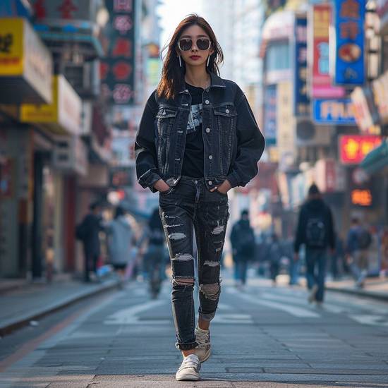 牛仔外套搭配什么裤子好看，牛仔外套裤子搭配指南时尚好看秘诀