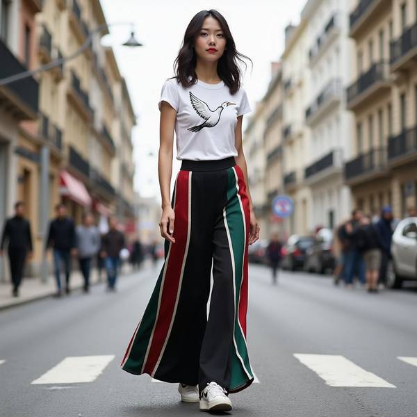 阔腿裤搭配什么鞋子好看,22款超显高的阔腿裤鞋履搭配指南