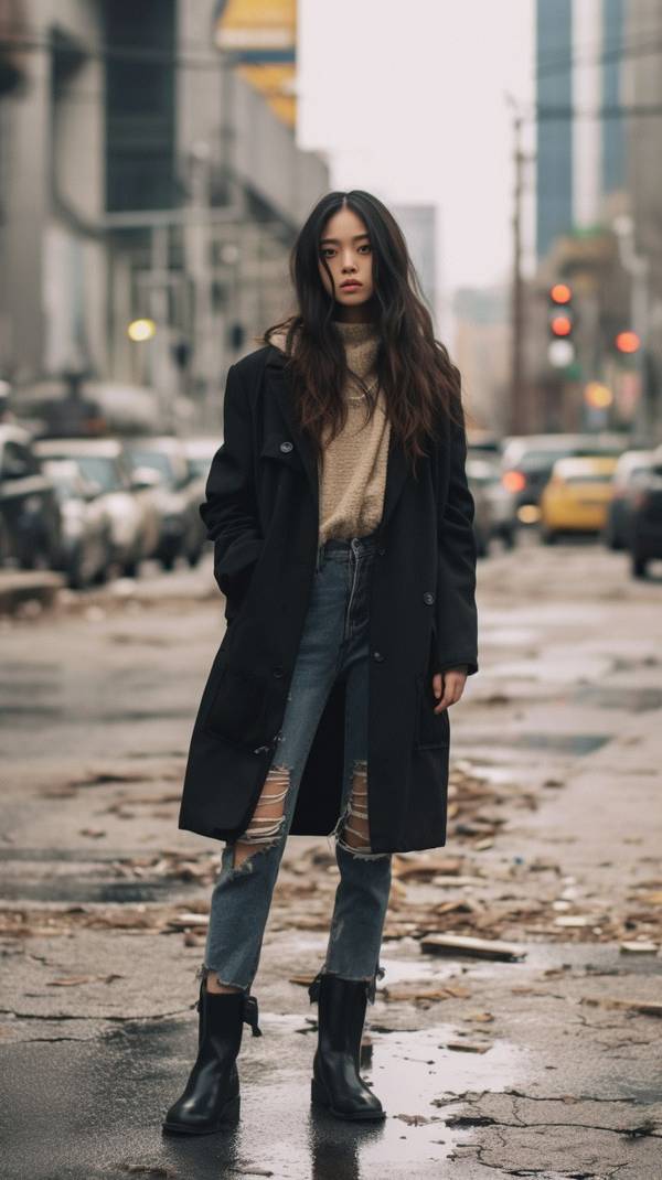 深色牛仔裤配什么颜色上衣，深色牛仔裤的万能配色法则10种时髦穿搭方案