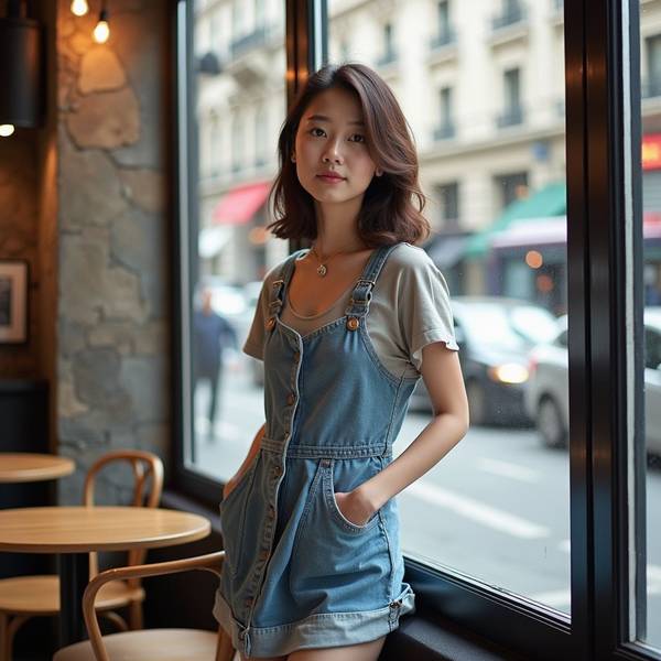 背带牛仔裤配什么上衣，时髦搭配指南：背带牛仔裤的15种上衣穿搭法则