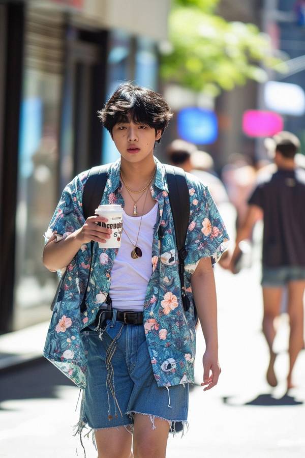 男瘦子夏天穿衣搭配，瘦子夏季穿搭指南：显壮不臃肿的清凉搭配秘籍