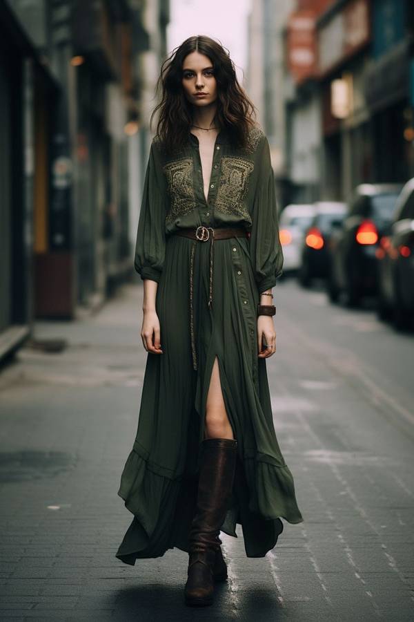 长裙搭配什么鞋子好看，魅力长裙搭配指南：挑对鞋款展现不同风格风采