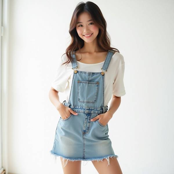 背带牛仔裤配什么上衣，时髦搭配指南：背带牛仔裤的15种上衣穿搭法则