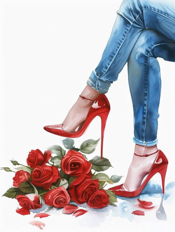 红色的鞋子怎么搭配衣服,红色鞋子的万能搭配指南:从职场到约会的完美造型法则