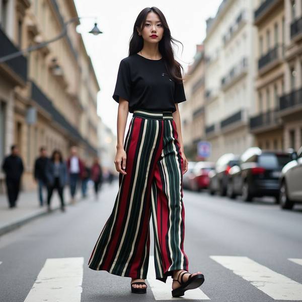 阔腿裤配什么鞋子好看,阔腿裤绝配鞋款指南:从平底到高跟的25种时髦方案