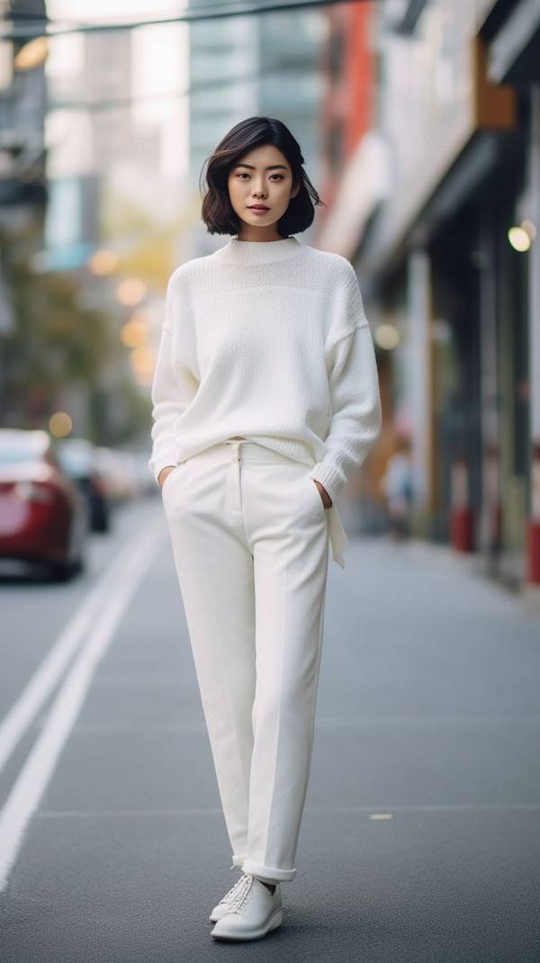 白裤子配什么鞋子好看,白色裤装的25种绝美鞋履搭配指南