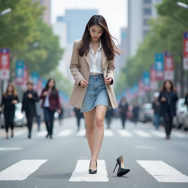 牛仔裙穿什么鞋子，牛仔裙这样搭鞋子既舒适又显瘦