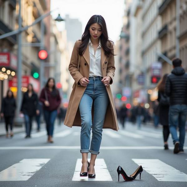 红色的鞋子怎么搭配衣服,红色鞋子的万能搭配指南:从职场到约会的完美造型法则