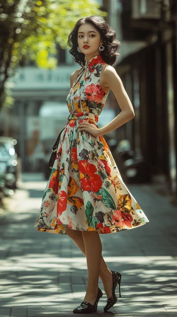碎花连衣裙配什么鞋子,碎花连衣裙与5款绝美鞋履的时尚搭配指南