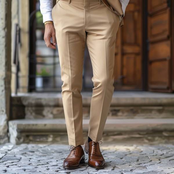 卡其色裤子配什么颜色鞋子，卡其裤穿搭指南：最佳鞋色搭配方案