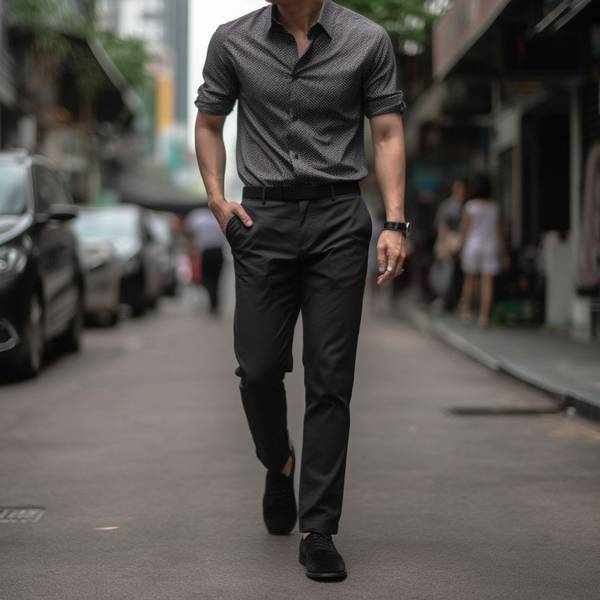 黑西裤配什么鞋子，黑色西裤搭配指南，选择适合的五款百搭鞋子