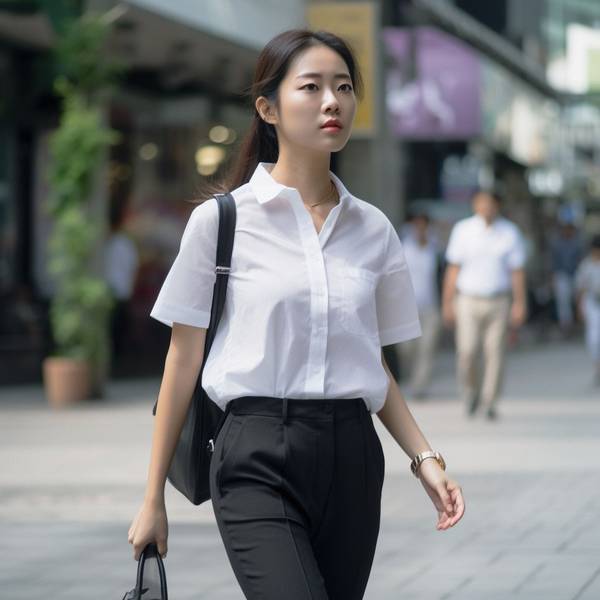 衬衫搭配什么鞋子女，商务衬衫搭配乐福鞋的简约通勤穿搭指南