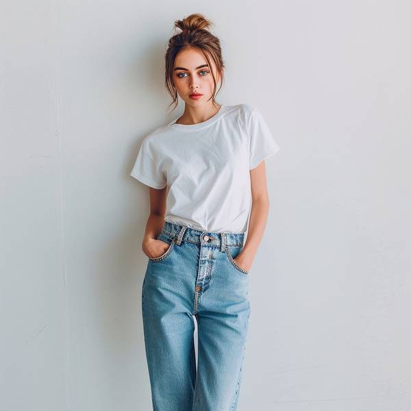 牛仔裤配白t恤好看吗，经典不败：白T恤配牛仔裤的时尚穿搭法则