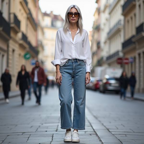 牛仔裤搭配什么衣服好看,牛仔裤搭配指南:一周时髦穿搭全攻略