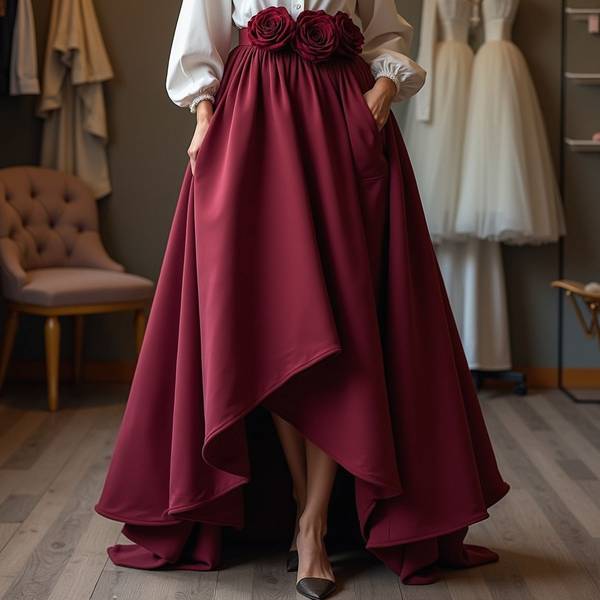 酒红色裙子配什么颜色鞋子，酒红长裙完美配色指南：五种高级鞋履搭配方案