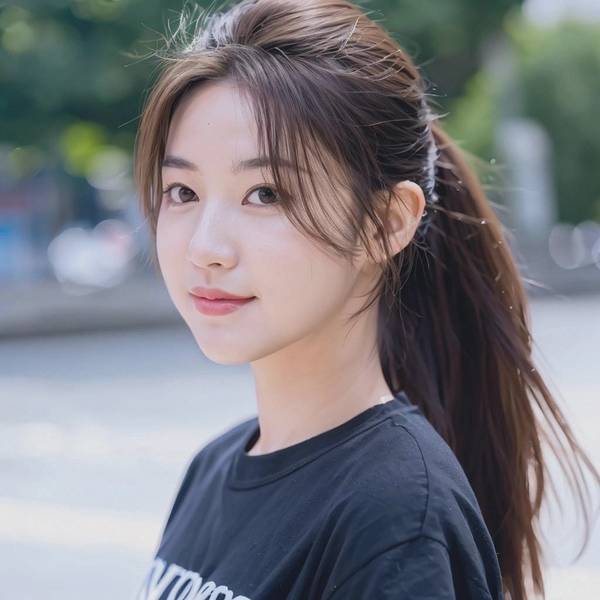 扎马尾配什么刘海，八字刘海配马尾，瞬间提升颜值的时尚秘密