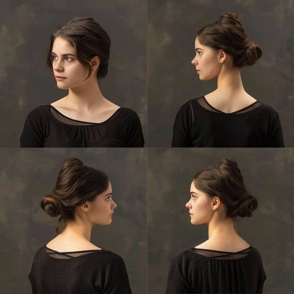 中短发怎么用簪子盘发，中短发簪子盘发教程，三步搞定优雅发型