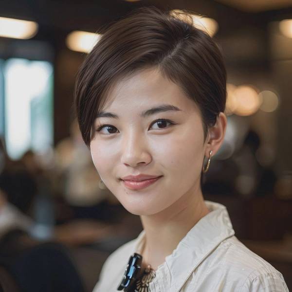 头型女短发造型,机场短发快速造型秘笈:简单三步搞定时尚感