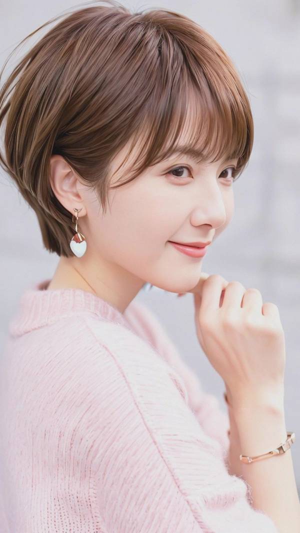 适合圆脸的短发发型,灵动层次立体短发造型,圆脸减龄瘦脸必备