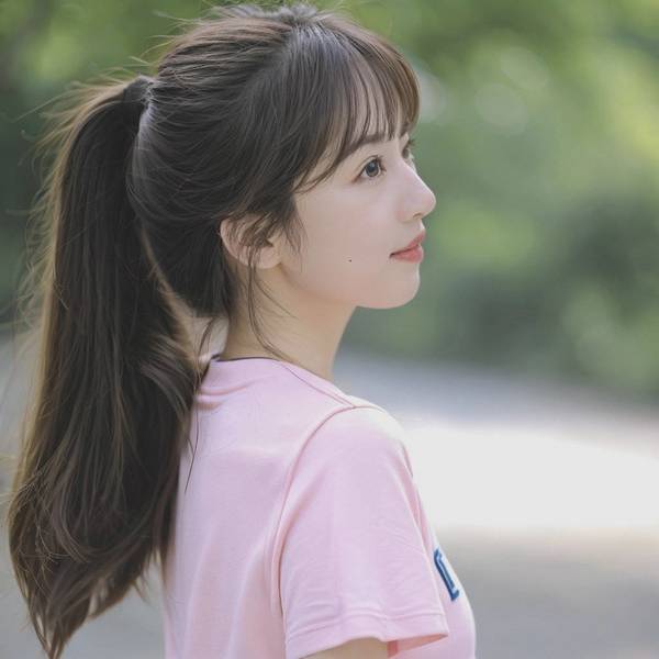 扎马尾配什么刘海，八字刘海配马尾，瞬间提升颜值的时尚秘密