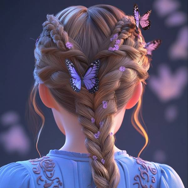 女孩漂亮发型扎法，让女孩每天闪闪发光的25款绝美日常发型教程