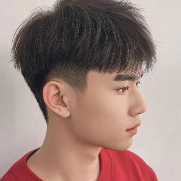 美女剪男士超短发，刘海飞扬重塑棱角，专属超短设计点亮自信男性魅力