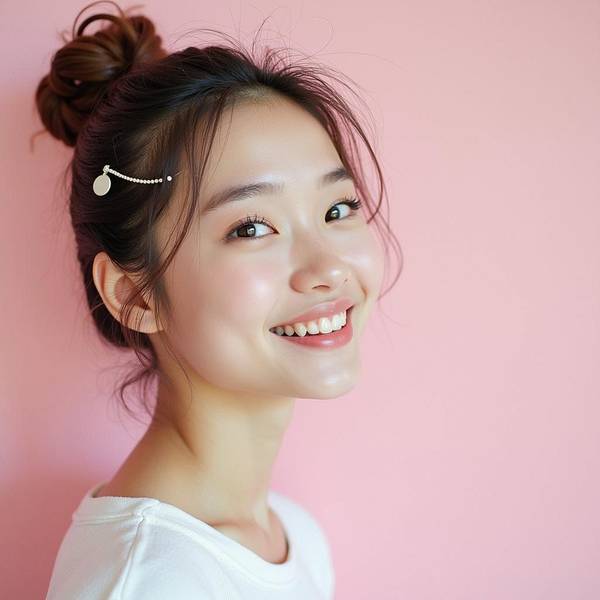 半丸子头怎么扎简单好看，青春不费力三步学会女明星同款减龄半丸子头