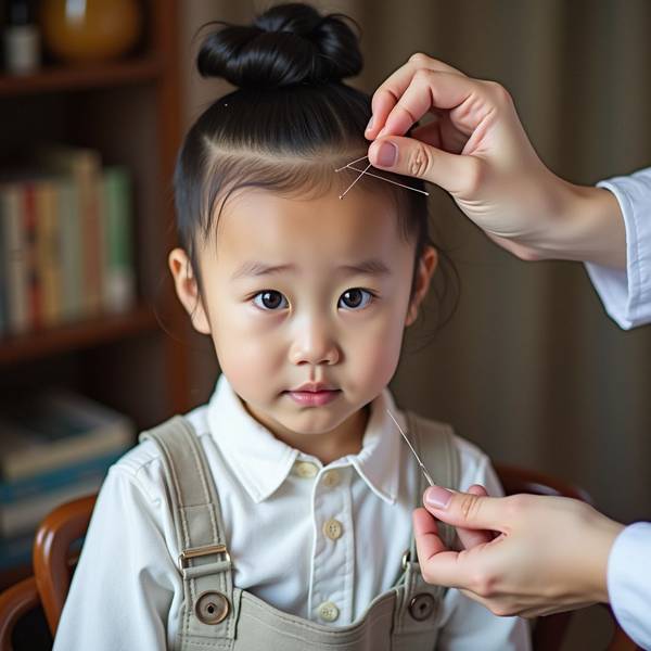 小孩盘头发简单好看的步骤,小孩盘发速成:5款超简单日常发型步步详解