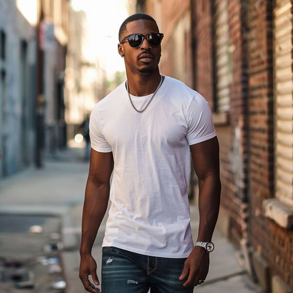 黑的人穿白色好看吗,黑白映衬间,肤深更显纯净底美