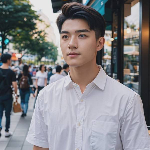 不烫不染男生自然发型，蓬松清爽露额短发，重塑阳光校草少年感