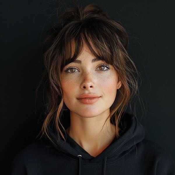 长头发刘海怎么弄好看，长发刘海造型终极指南：完美修饰脸型的25种时髦方案