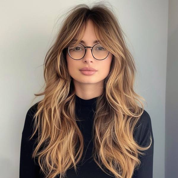 长头发刘海怎么弄好看，长发刘海造型终极指南：完美修饰脸型的25种时髦方案