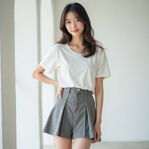 灰色短裤配什么颜色上衣，时尚百搭指南：灰色短裤配这些颜色上衣最显高级气质