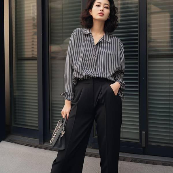 深蓝色裤子配什么颜色上衣好看，深蓝长裤配色指南 四种经典上衣搭配方案