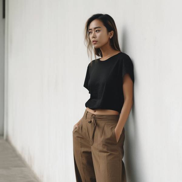 黑上衣配什么裤子好看，黑色上衣的百搭裤装搭配全攻略