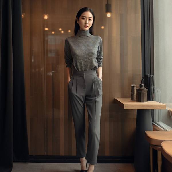 灰色裤子配什么颜色上衣，深灰长裤搭配4款最洋气上衣服色方案