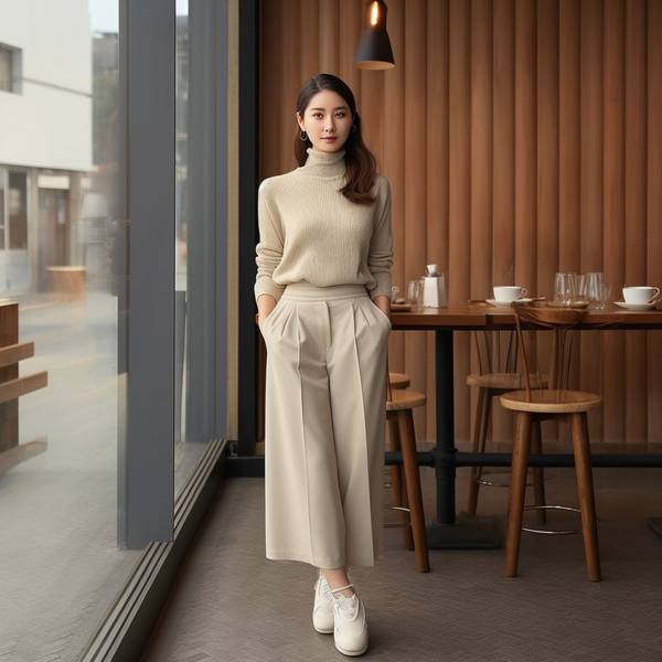 卡其色裤子配什么上衣好看，25种卡其裤穿搭公式点亮日常时尚造型