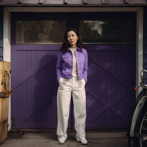 紫色的裤子配什么颜色的上衣，紫色裤子配色指南：最佳上衣色彩搭配方案