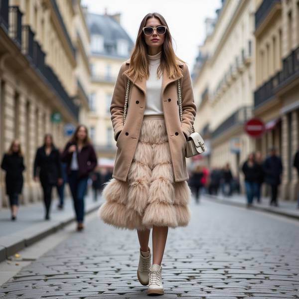 杏色裙子配什么颜色上衣好看,杏色裙子配这6种颜色上衣最优雅时髦