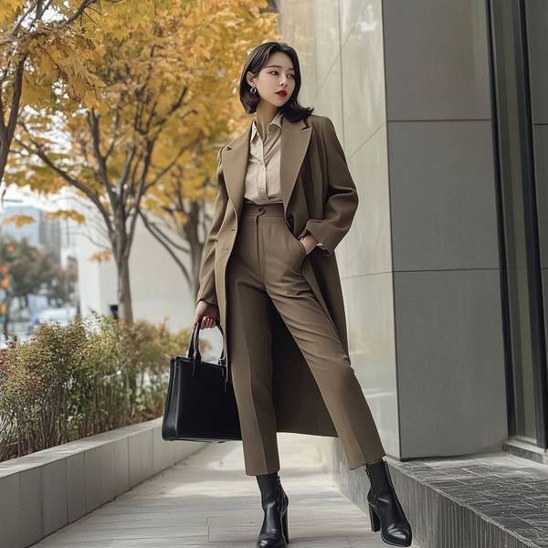 棕色衣服配什么颜色的裤子，棕色系穿搭指南与色彩搭配法则解析