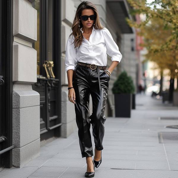 白色上衣搭配什么颜色裤子,秋冬白上衣必备:3种裤装配色方案与质感升级指南