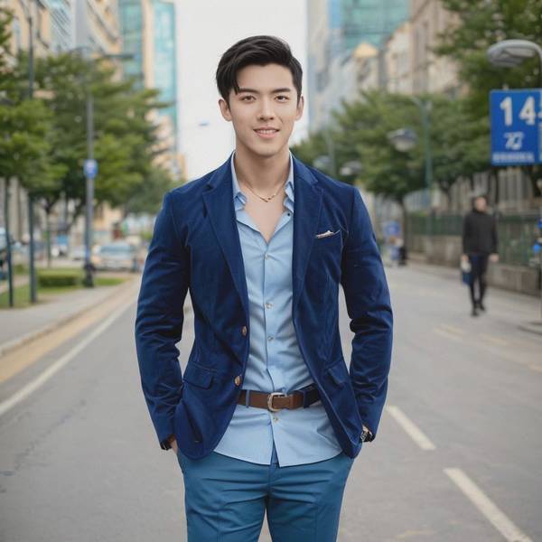 深蓝色衣服配什么颜色裤子，深蓝衣装配米白卡其裤指南