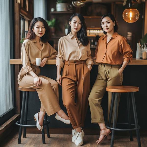 咖啡色裤子配什么颜色上衣好看， 咖啡色裤子配这几种颜色上衣超有品味