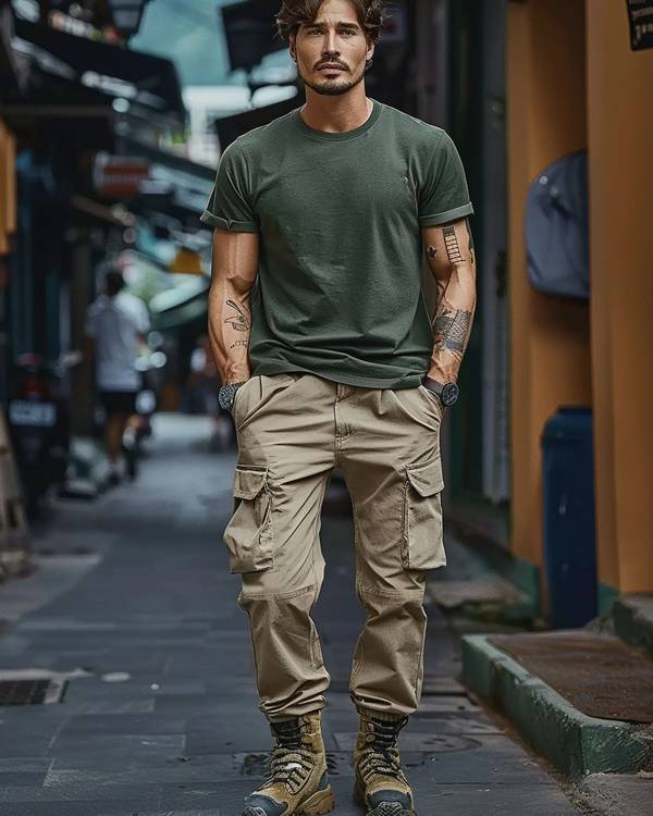 卡其色上衣配什么颜色裤子，卡其色上衣搭配裤子色彩的万能指南