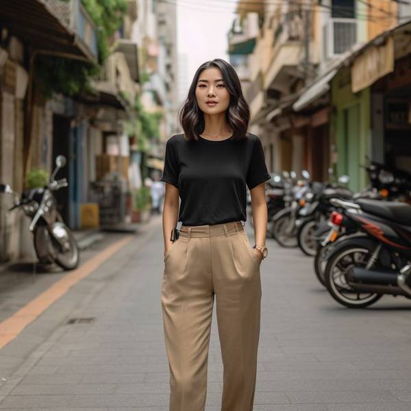 黑色上衣配什么颜色的裤子，黑色上衣搭配各种颜色裤子的完美指南