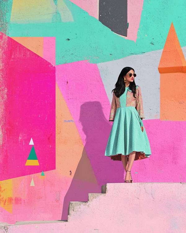 粉色半身裙配什么颜色上衣，粉色半身裙的万能配色法则与个性穿搭方案