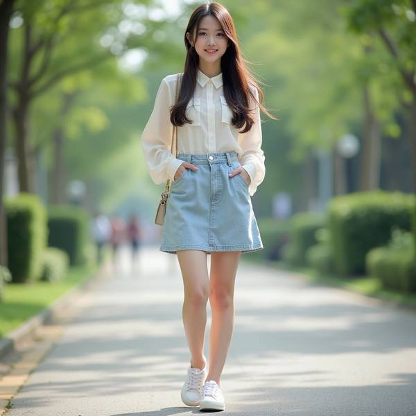 杏色裙子配什么颜色上衣好看,杏色裙子配这6种颜色上衣最优雅时髦