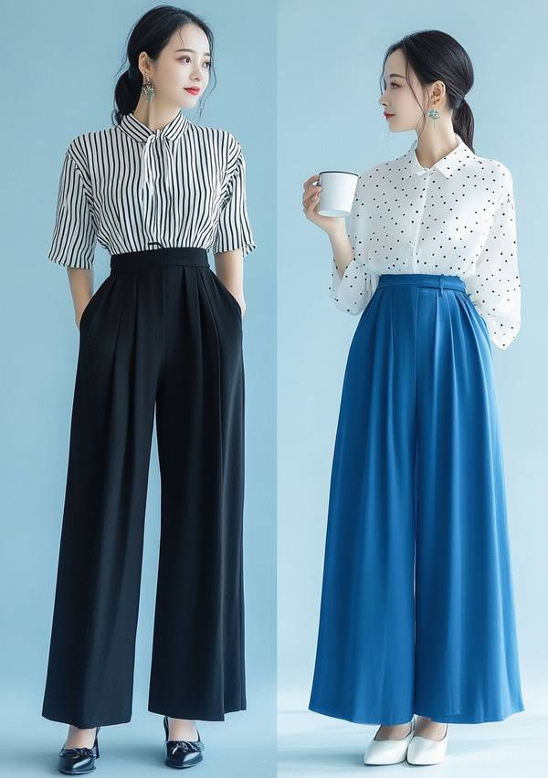 阔腿裙裤如何搭配上衣，时尚优选：阔腿裙裤搭配上衣的三大黄金法则